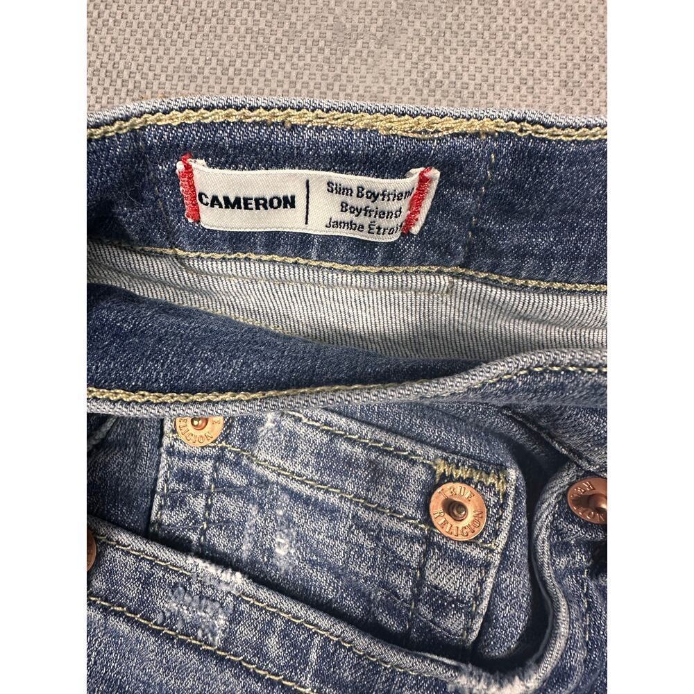 True Religion Cameron Slim Boyfriend Jeans Medium Wash Size 29 - Picture 10 of 11
